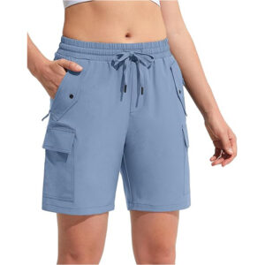 Spodenki damskie trekkingowe cargo M niebieskie