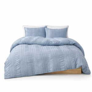 Komplet pościeli niebieskiej na kołdrę 135x200cm i poduszki 2x 80x80 cm