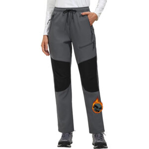 Spodnie damskie trekkingowe ocieplane L szare