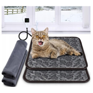 Zestaw 2x mata grzewcza dla psa i kota 45 x 45 cm z timerem