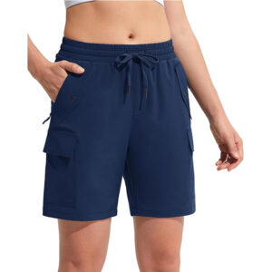 Spodenki damskie trekkingowe cargo S granatowe