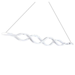 Nowoczesna lampa LED wisząca Fala biała