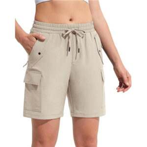 Spodenki damskie trekkingowe cargo L beżowe