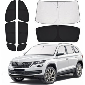 Osłony Przeciwsłoneczne Skoda Kodiaq Komplet 100% Zaciemnienia Maty