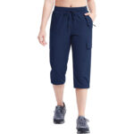 Damskie spodnie rybaczki trekkingowe S granatowe