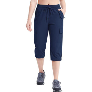 Damskie spodnie rybaczki trekkingowe S granatowe