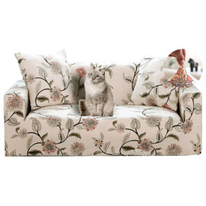 Pokrowiec na Sofę 4-Osobową 235–300 cm Elastyczny w Kwiaty