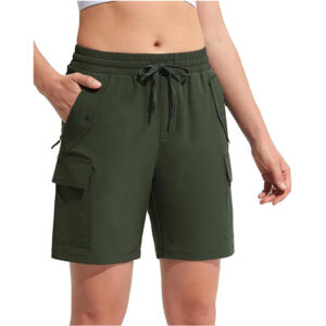 Spodenki damskie trekkingowe cargo S zielone