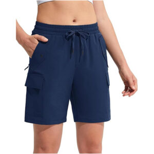 Spodenki damskie trekkingowe cargo XL granatowe