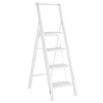 Drabina składana 4-stopniowa metalowa biała