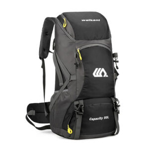 Plecak turystyczny 50L czarny wodoodporny