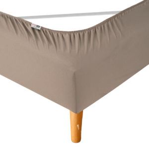 Pokrowiec na materac 140x200x20 cm bawełniany Brązowy