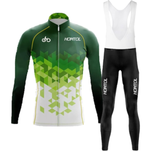 Strój rowerowy męski komplet kolarski długi HOMTOL L zielony