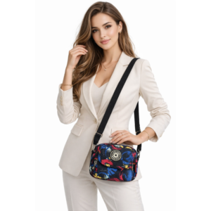 Torebka damska mini listonoszka na ramię skos zamek poliester