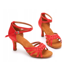 Czerwone buty taneczne damskie EU34 (21cm) salsa tango 8 cm