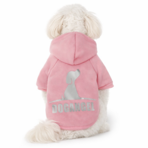 Bluza dla psa z kapturem różowa ocieplana ubranko dla psa ciepła S