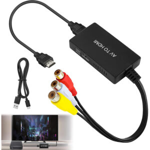 Konwerter RCA na HDMI 720p 1080p AV do HDTV Monitor Projektor