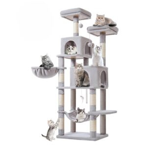 Wielopoziomowy Drapak Wysoki dla Kotów Domek Hamak