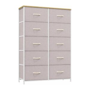 Komoda Materiałowa 10 Szuflad Szafka do Sypialni Organizer