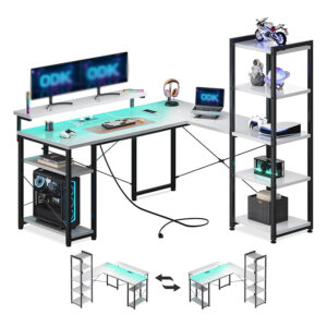 Biurko Narożne z Regałem Narożne 137x140 cm