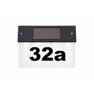 Tabliczka Adresowa Solarna LED Numer Domu Podświetlana