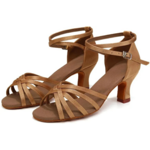 Buty taneczne damskie EU37,5 (23.5cm) jasny brąz wygodne 5,5 cm